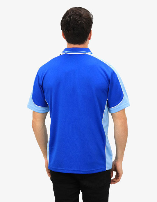 Be Seen Men's Polo Shirt With Striped Collar (BSP15)