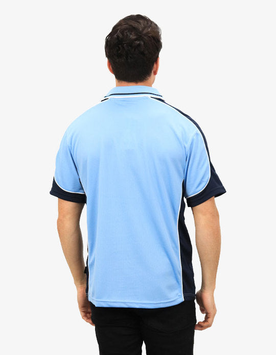 Be Seen Men's Polo Shirt With Striped Collar (BSP15)