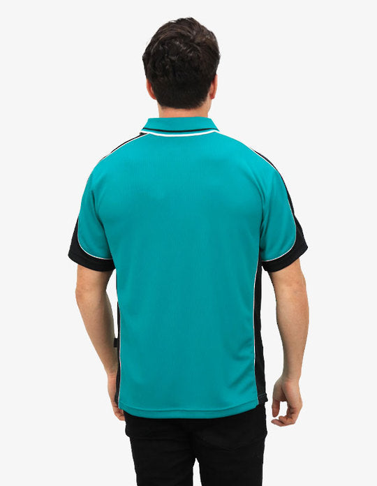 Be Seen Men's Polo Shirt With Striped Collar (BSP15)