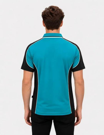 Be Seen Men's Polo Shirt With Striped Collar (BSP15)