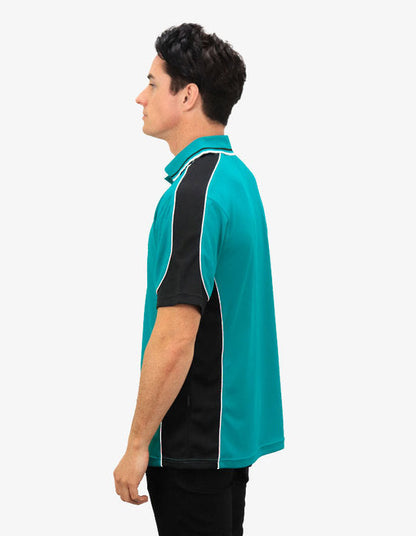 Be Seen Men's Polo Shirt With Striped Collar (BSP15)