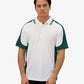 Be Seen Men's Polo Shirt With Striped Collar 7th( 9 Color All White ) (BSP15)