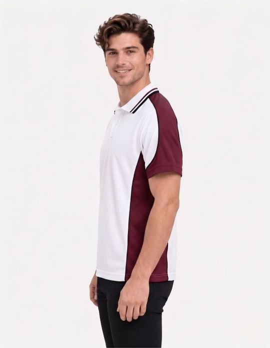Be Seen Men's Polo Shirt With Striped Collar (BSP15)