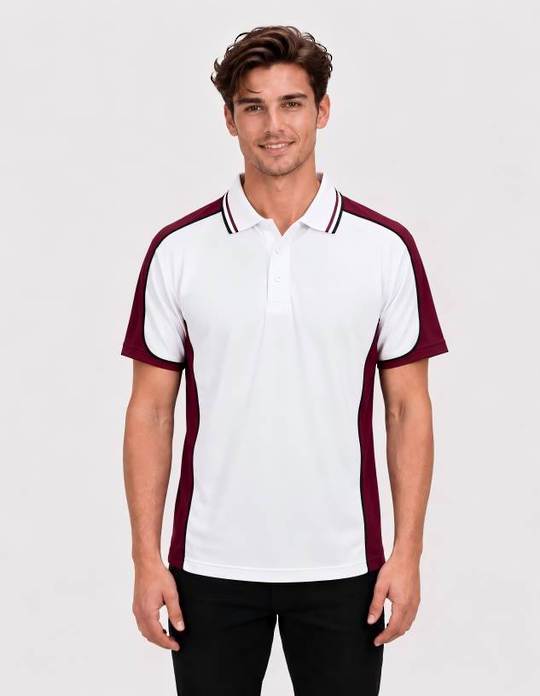 Be Seen Men's Polo Shirt With Striped Collar (BSP15)