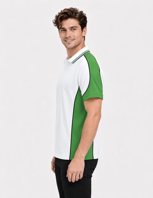 Be Seen Men's Polo Shirt With Striped Collar (BSP15)
