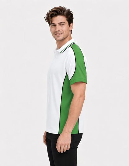 Be Seen Men's Polo Shirt With Striped Collar (BSP15)