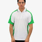 Be Seen Men's Polo Shirt With Striped Collar 7th( 9 Color All White ) (BSP15)