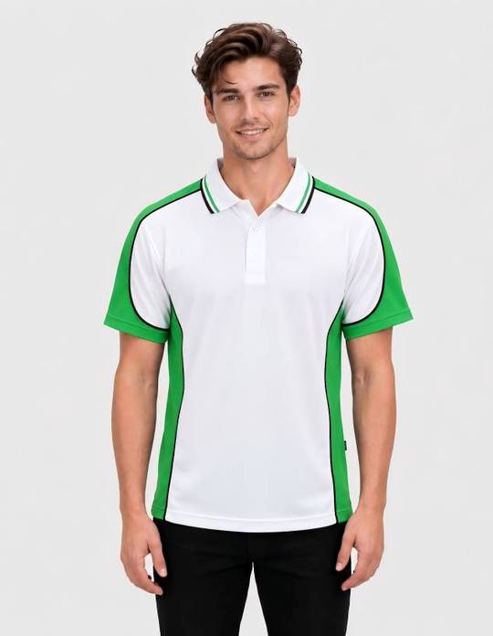 Be Seen Men's Polo Shirt With Striped Collar (BSP15)