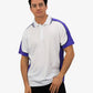 Be Seen Men's Polo Shirt With Striped Collar 7th( 9 Color All White ) (BSP15)