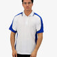 Be Seen Men's Polo Shirt With Striped Collar 7th( 9 Color All White ) (BSP15)