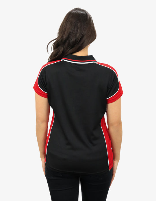Be Seen Ladies Polo Shirt With Striped Collar 1st( 12 Color ) (BSP15L)