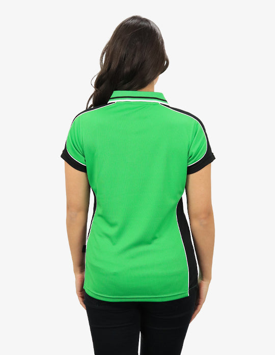 Be Seen Ladies Polo Shirt With Striped Collar (BSP15L)