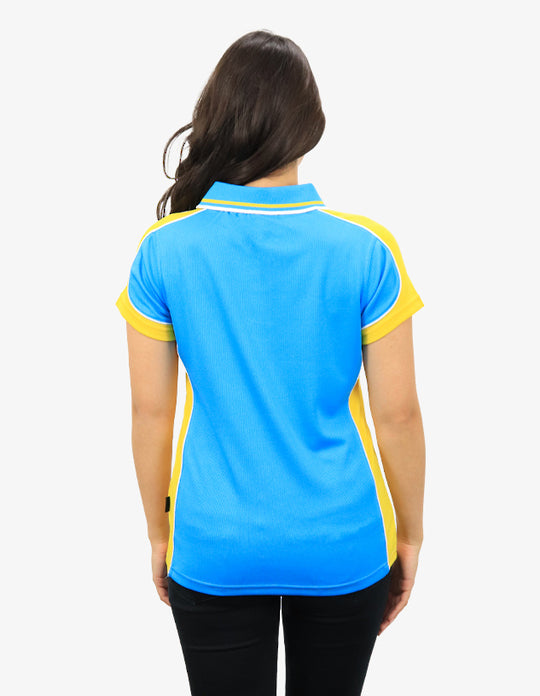 Be Seen Ladies Polo Shirt With Striped Collar 1st( 12 Color ) (BSP15L)