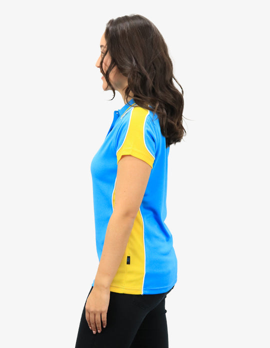 Be Seen Ladies Polo Shirt With Striped Collar 1st( 12 Color ) (BSP15L)
