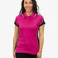 Be Seen Ladies Polo Shirt With Striped Collar 1st( 12 Color ) (BSP15L)