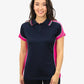 Be Seen Ladies Polo Shirt With Striped Collar 1st( 12 Color ) (BSP15L)