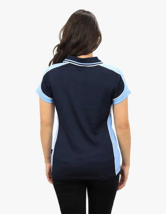Be Seen Ladies Polo Shirt With Striped Collar 1st( 12 Color ) (BSP15L)