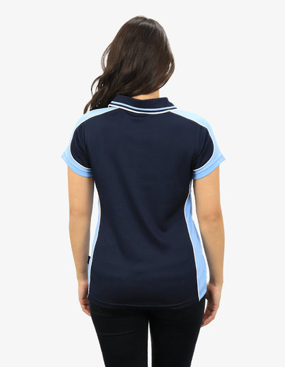 Be Seen Ladies Polo Shirt With Striped Collar 1st( 12 Color ) (BSP15L)