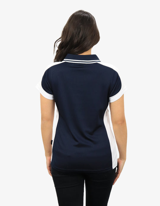 Be Seen Ladies Polo Shirt With Striped Collar 1st( 12 Color ) (BSP15L)