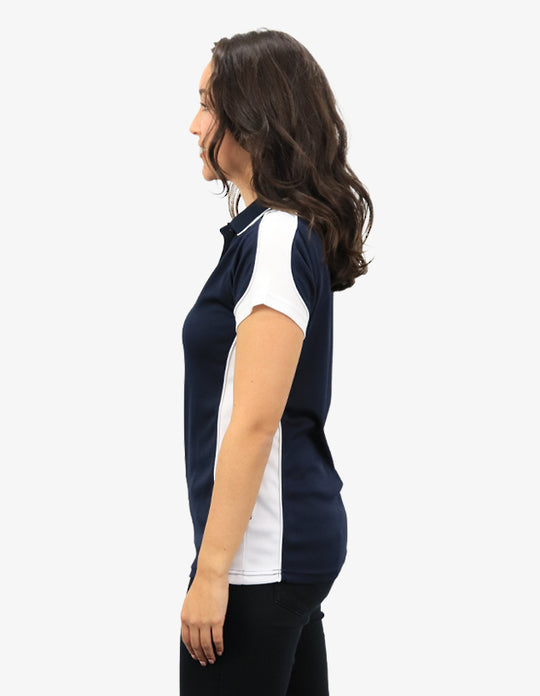 Be Seen Ladies Polo Shirt With Striped Collar 1st( 12 Color ) (BSP15L)