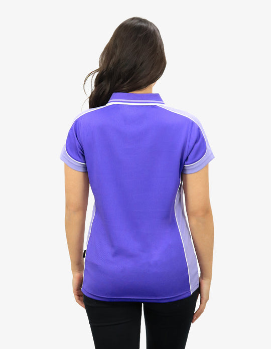 Be Seen Ladies Polo Shirt With Striped Collar (BSP15L)