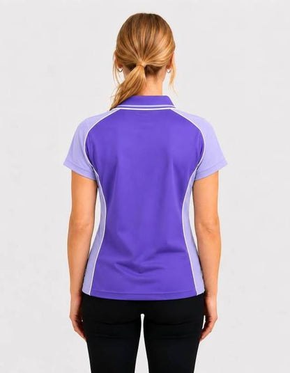 Be Seen Ladies Polo Shirt With Striped Collar (BSP15L)
