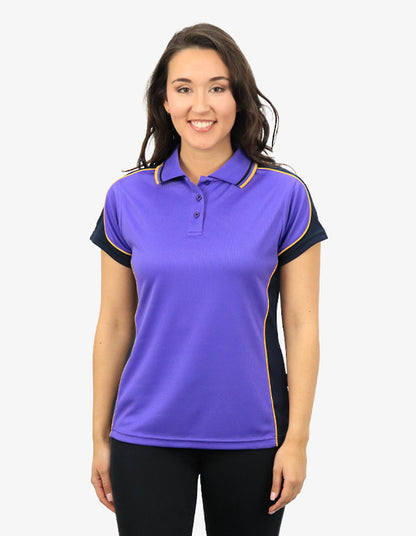 Be Seen Ladies Polo Shirt With Striped Collar 2nd( 7 Color ) (BSP15L)