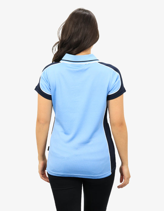 Be Seen Ladies Polo Shirt With Striped Collar (BSP15L)