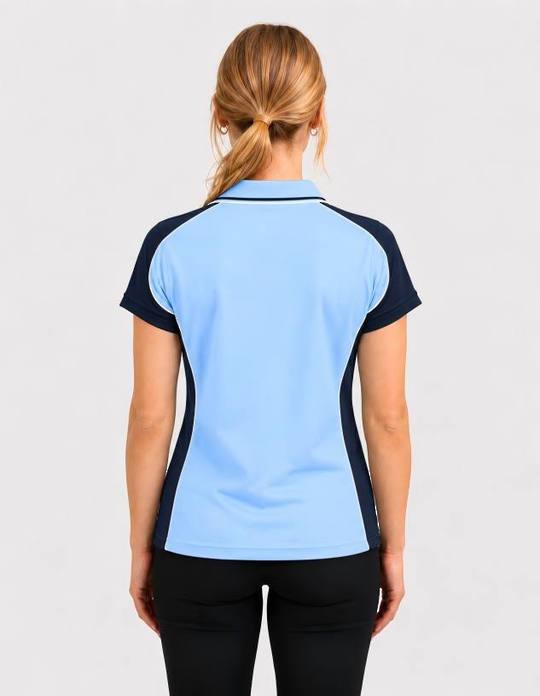 Be Seen Ladies Polo Shirt With Striped Collar (BSP15L)