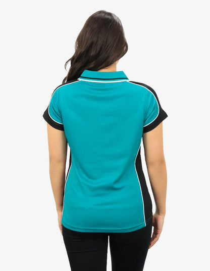 Be Seen Ladies Polo Shirt With Striped Collar (BSP15L)
