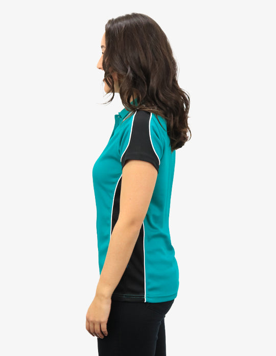 Be Seen Ladies Polo Shirt With Striped Collar 2nd( 7 Color ) (BSP15L)