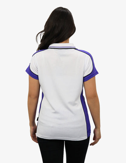 Be Seen Ladies Polo Shirt With Striped Collar (BSP15L)