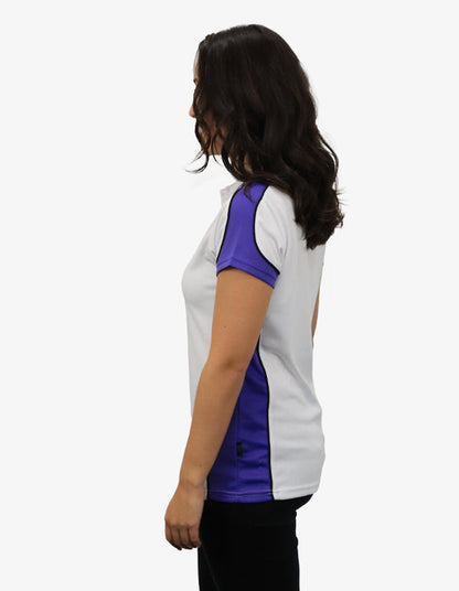 Be Seen Ladies Polo Shirt With Striped Collar (BSP15L)