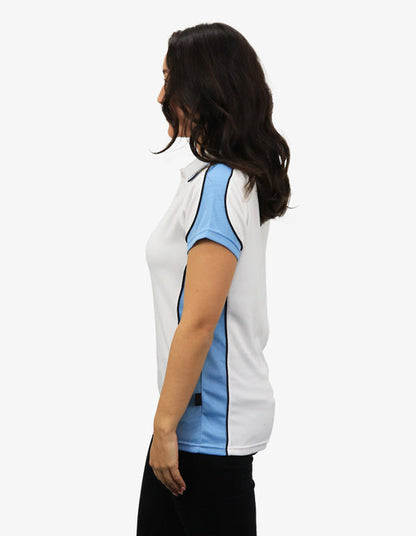 Be Seen Ladies Polo Shirt With Striped Collar (BSP15L)
