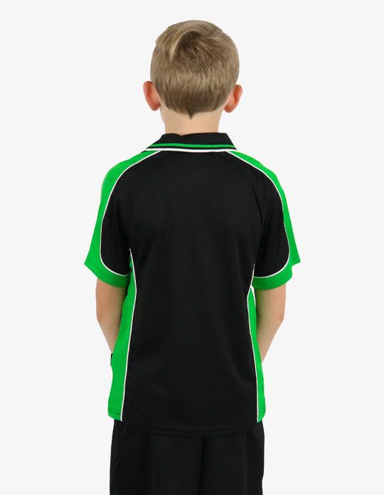 Be Seen Kids Polo Shirt With Striped Collar 1st( 7 Black Color ) (BSP16K)