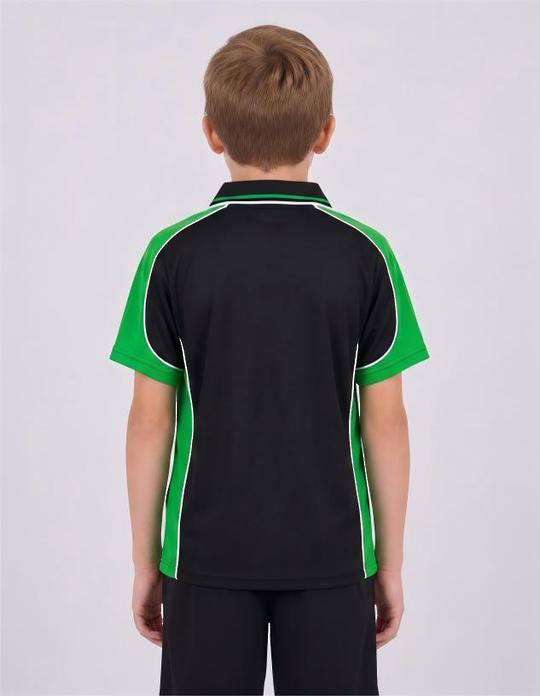 Be Seen Kids Polo Shirt With Striped Collar (BSP16K)