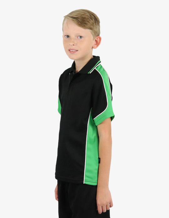 Be Seen Kids Polo Shirt With Striped Collar 1st( 7 Black Color ) (BSP16K)
