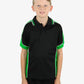 Be Seen Kids Polo Shirt With Striped Collar 1st( 7 Black Color ) (BSP16K)
