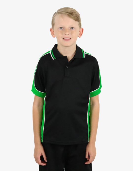 Be Seen Kids Polo Shirt With Striped Collar 1st( 7 Black Color ) (BSP16K)