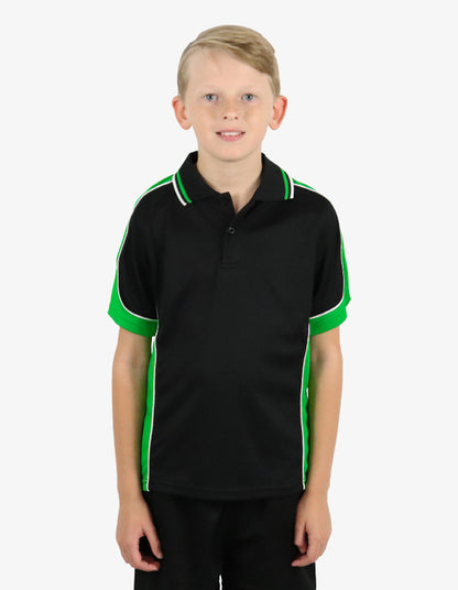 Be Seen Kids Polo Shirt With Striped Collar 1st( 7 Black Color ) (BSP16K)