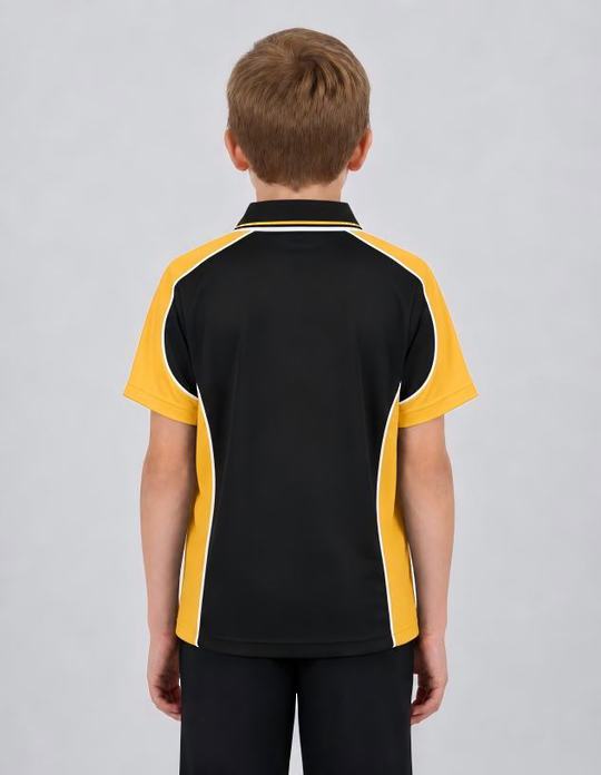 Be Seen Kids Polo Shirt With Striped Collar (BSP16K)