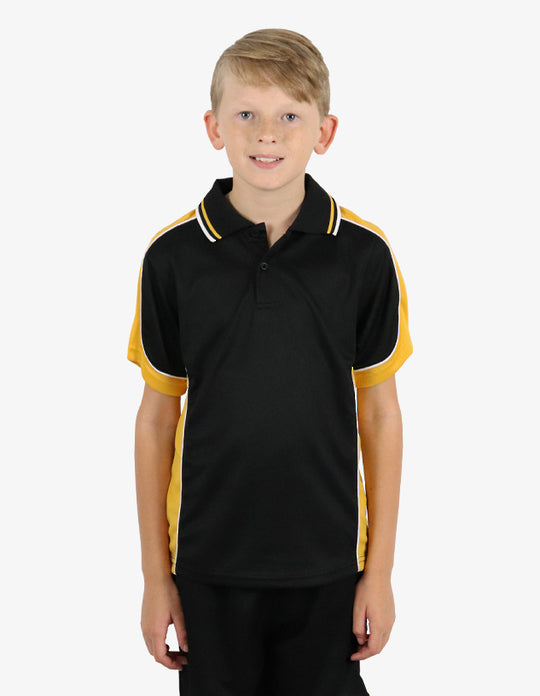 Be Seen Kids Polo Shirt With Striped Collar 1st( 7 Black Color ) (BSP16K)