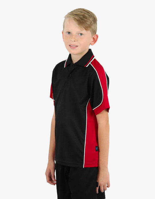 Be Seen Kids Polo Shirt With Striped Collar 1st( 7 Black Color ) (BSP16K)