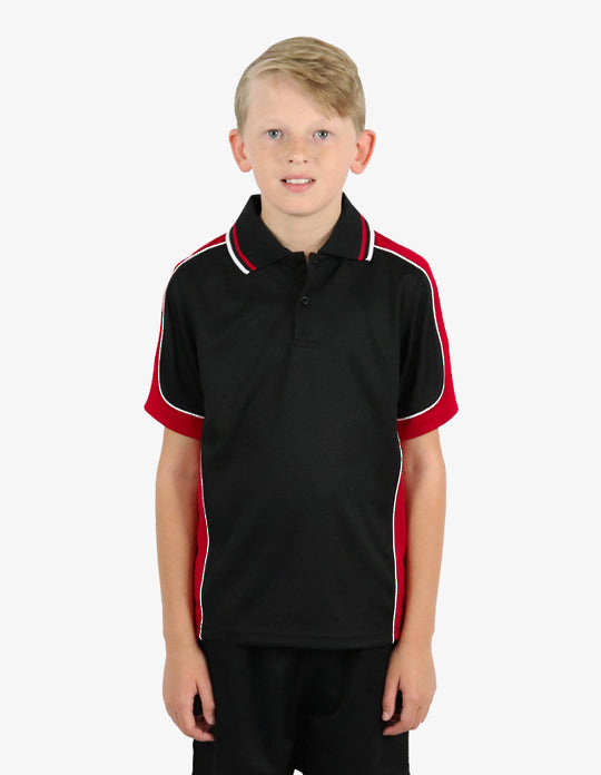 Be Seen Kids Polo Shirt With Striped Collar 1st( 7 Black Color ) (BSP16K)