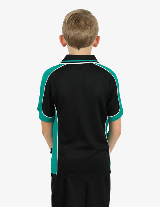 Be Seen Kids Polo Shirt With Striped Collar 1st( 7 Black Color ) (BSP16K)