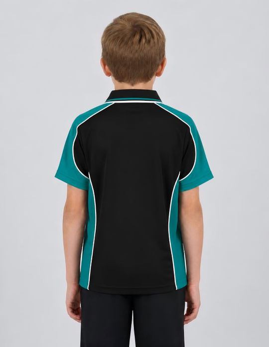 Be Seen Kids Polo Shirt With Striped Collar (BSP16K)