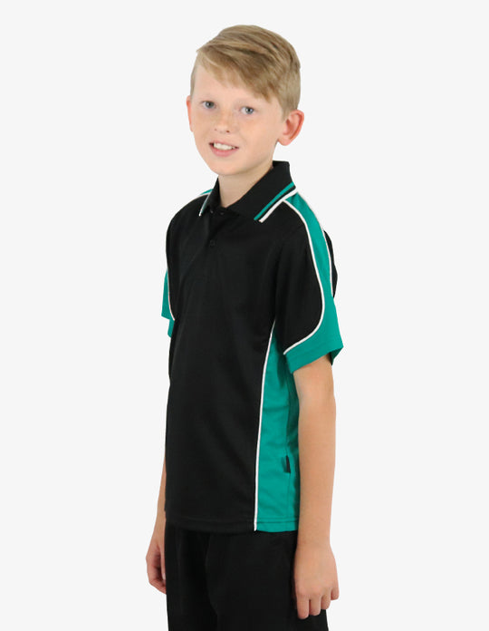 Be Seen Kids Polo Shirt With Striped Collar 1st( 7 Black Color ) (BSP16K)