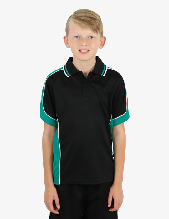 Be Seen Kids Polo Shirt With Striped Collar 1st( 7 Black Color ) (BSP16K)