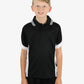 Be Seen Kids Polo Shirt With Striped Collar 1st( 7 Black Color ) (BSP16K)