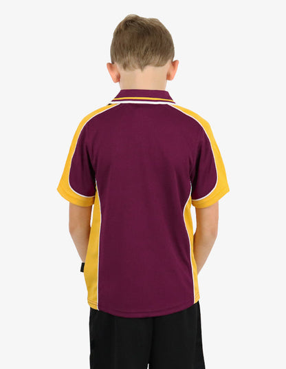 Be Seen Kids Polo Shirt With Striped Collar (BSP16K)